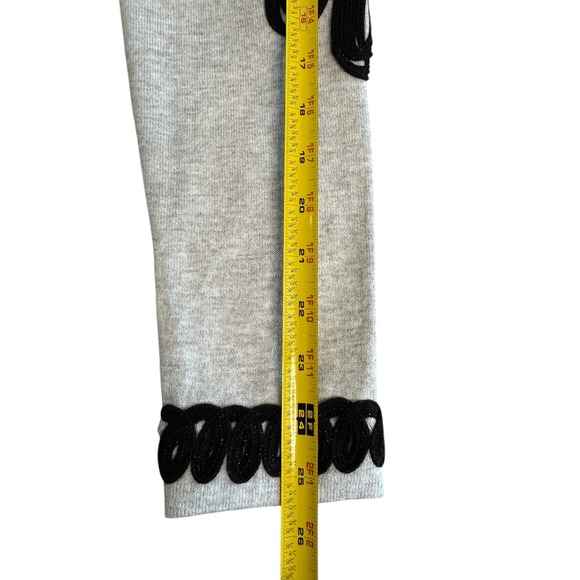 NIC ZOE Gray Black Embroidered Cardigan Sweater Jacket Women's Size S - Picture 9 of 13